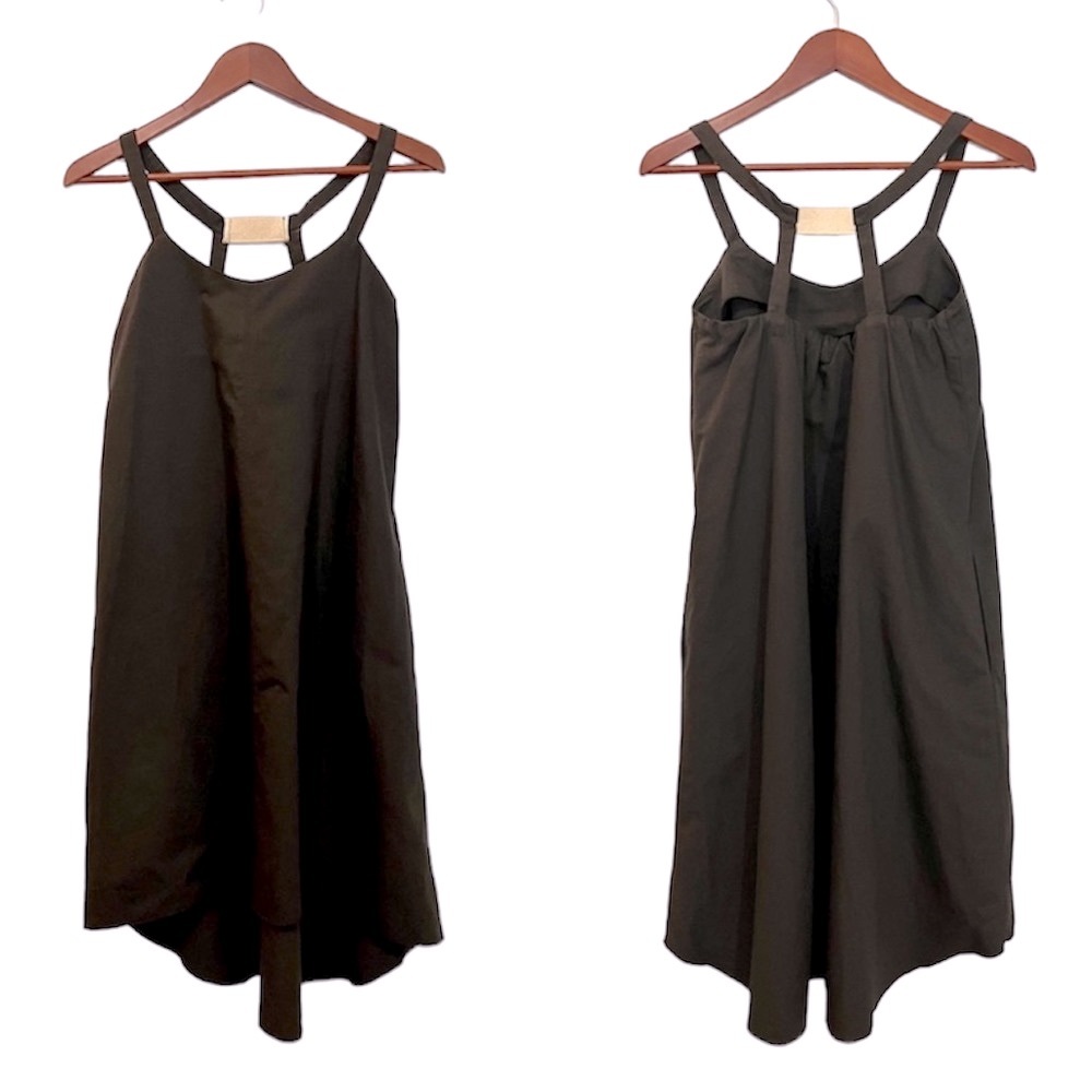 Hache Gray Cotton Linen Lagenlook Shift Dress Oversized Relaxed Maternity 40 4